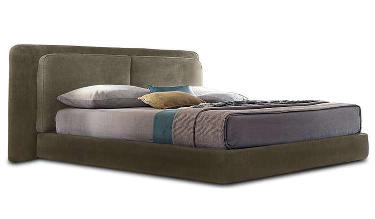 Кровать без подъемного механизма Фелини 140х200 коричневого цвета