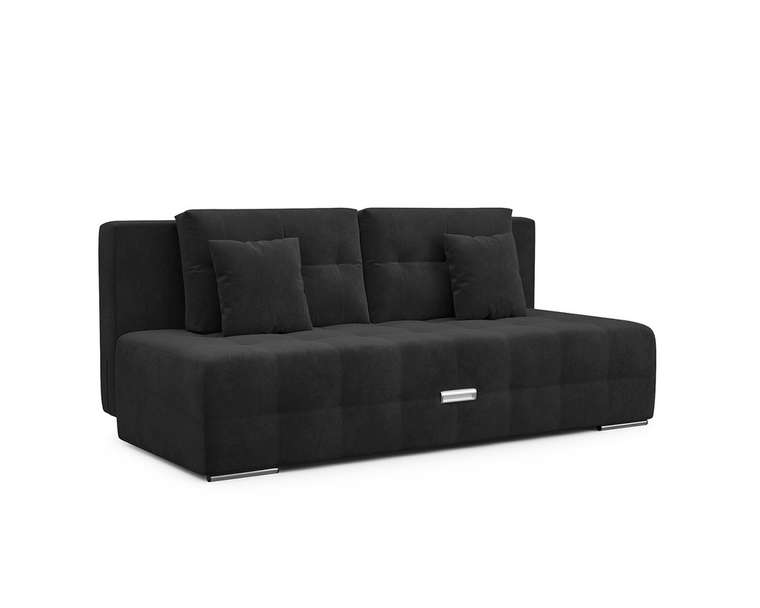 Прямой диван-кровать Марсель 4 черного цвета