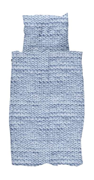 Комплект постельного белья "Косичка" 150х200 синий Фланель 