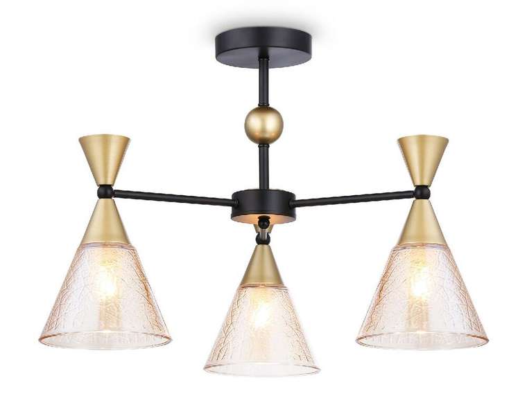 Люстра на штанге Modern TR3169 (стекло, цвет янтарный)