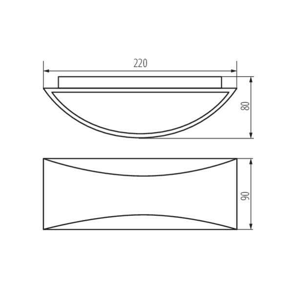 Уличный настенный светильник Kanlux Biso Led el 8W-GR 29260