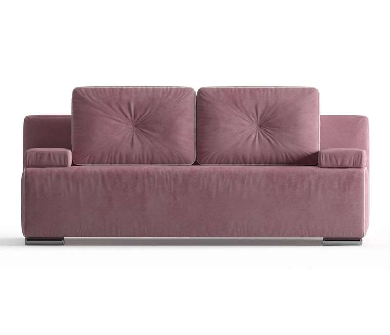 Диван-кровать Роклин в обивке из велюра розового цвета