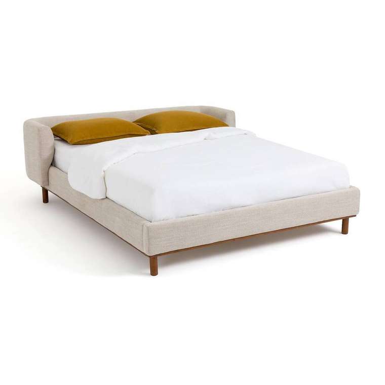 Кровать с кроватным основанием Papoo 160x200 бежевого цвета