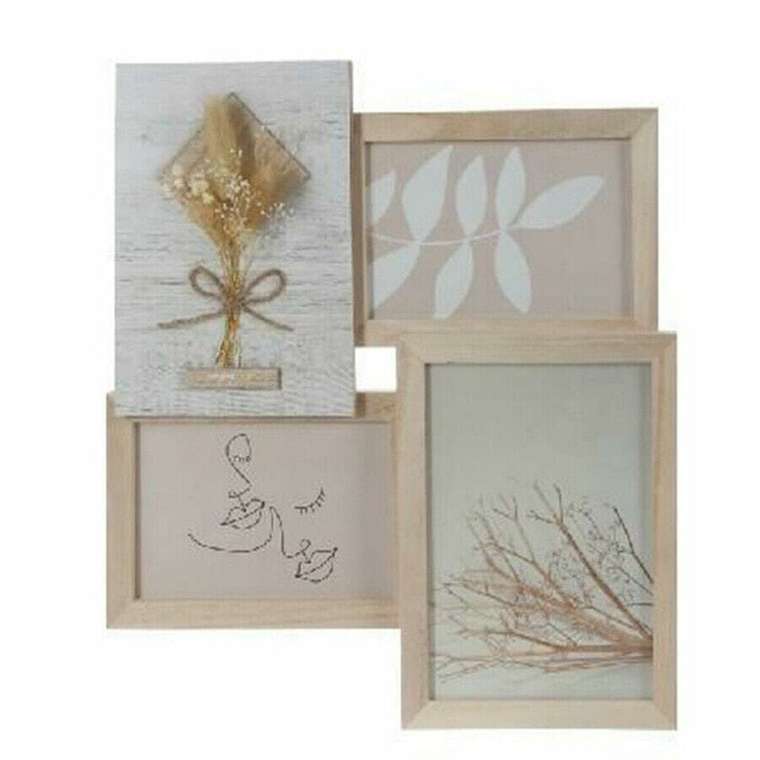Фоторамка DKD Home Decor 31 x 2,4 x 34 cm Стеклянный Натуральный Shabby Chic