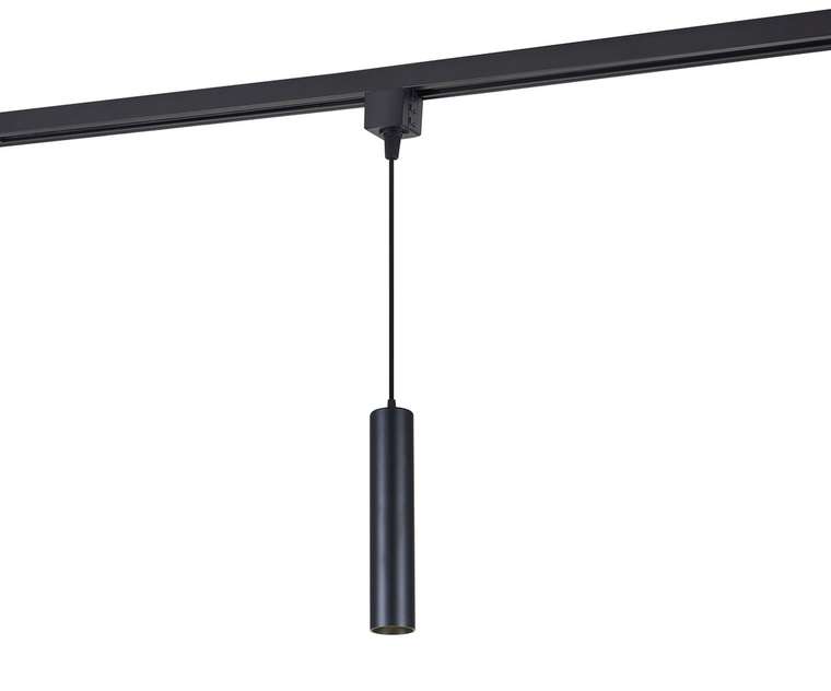 Подвесной светодиодный светильник Denise для однофазного шинопровода черного цвета