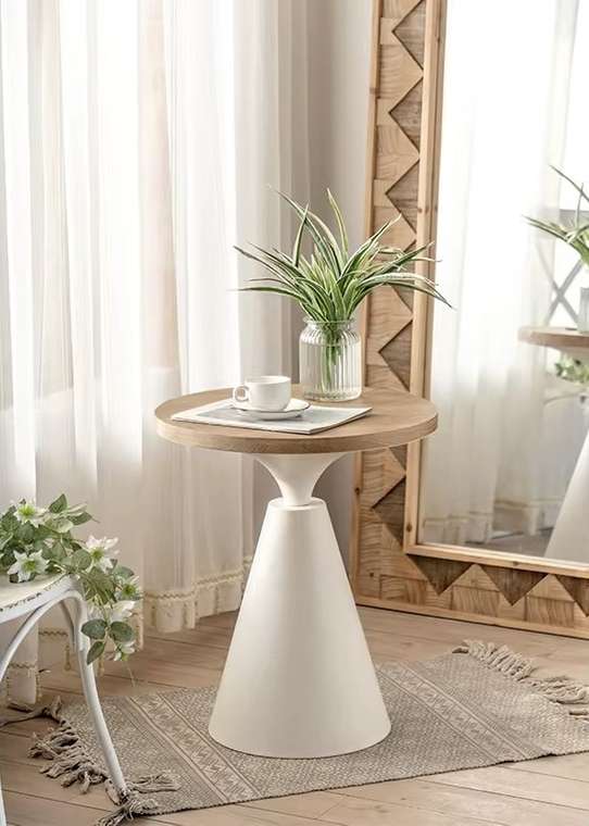 Кофейный стол KL-22XSH1871-white бежевого цвета