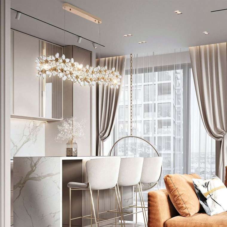 Хрустальная люстра ML.9520.1200 GD (хрусталь, цвет прозрачный)