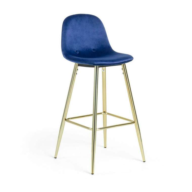 Барный стул Nilson темно-синего цвета