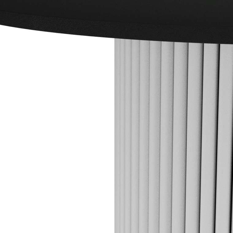 Обеденный стол Trubis Wood L 90 черно-белого цвета