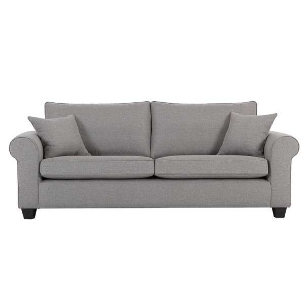 Трехместный диван Romantic серого цвета