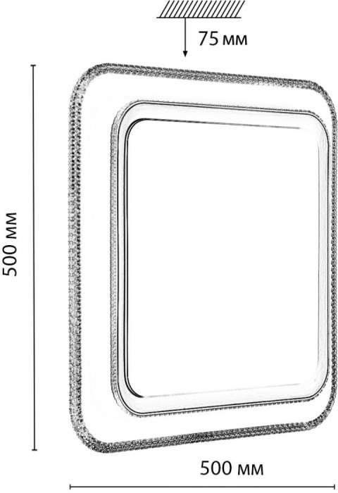 Настенно-потолочный светильник Sonex Losy 7683/EL пластик/темно-коричн. LED 70Вт 3000-6000K 500х500 IP43 пульт ДУ