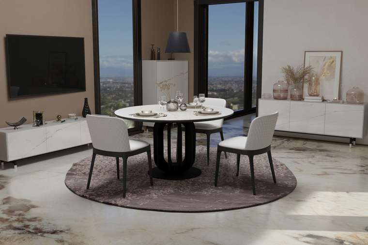 Обеденный стол Capri 7 белого цвета