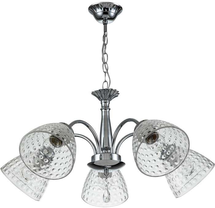 Подвесная люстра 658/5PL E27*40W Escada Freesia Chrome с подвесками