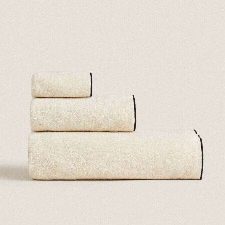 Полотенце хлопковое на оверлоке