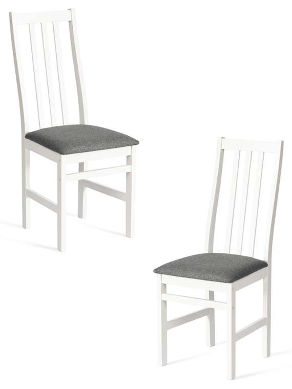 Набор из двух стульев Sweden бело-серого цвета