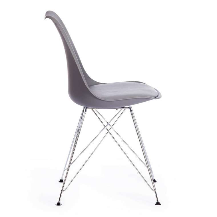 Стул Tulip Iron Chair серого цвета