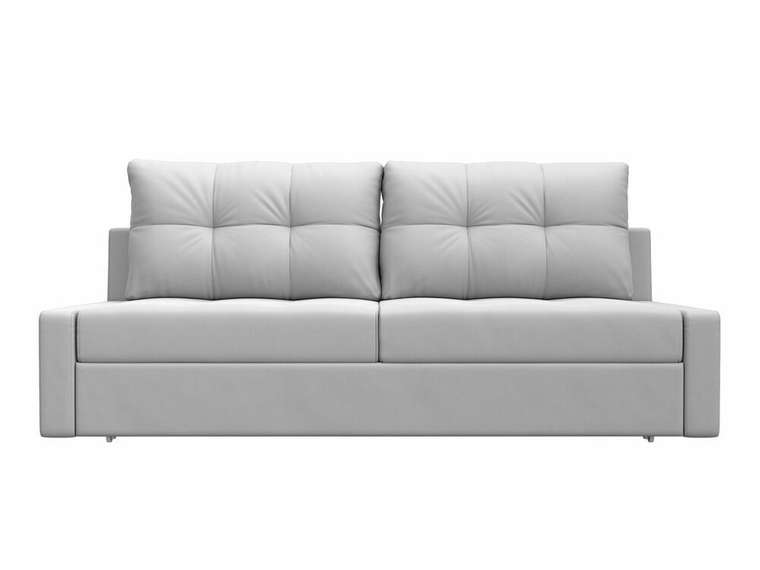 Прямой диван-кровать Мартин белого цвета (экокожа)