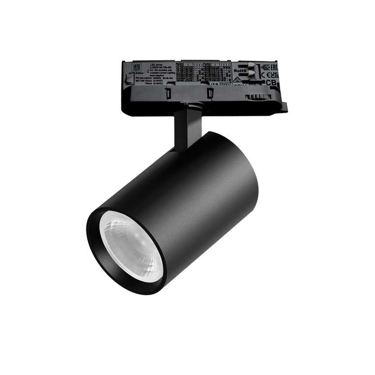 Светильник ALTA BASE для трековой системы Quattro LED 24W 3040LM 36G ЧЕРНЫЙ 4000K с адаптером (215247 + 594037 + 215203)