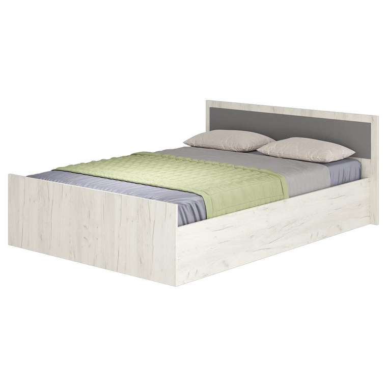 Кровать Фиеста Light 140х200 графитово-бежевого цвета без подъемного механизма