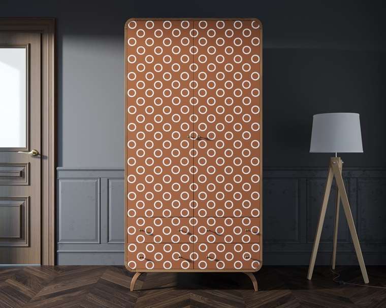 Шкаф в скандинавском стиле Ellipse Print с ящиками принт 3