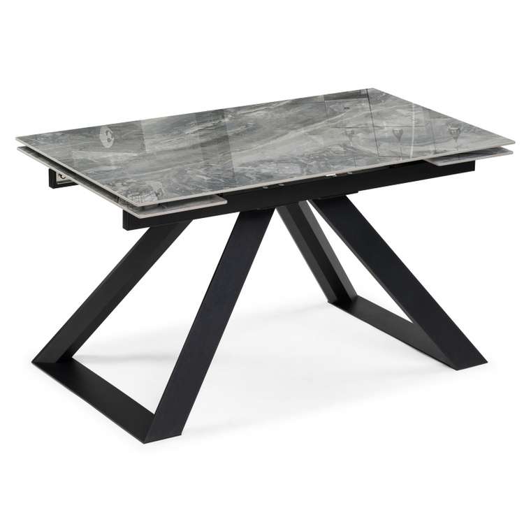 Раздвижной обеденный стол Гарднер серого цвета