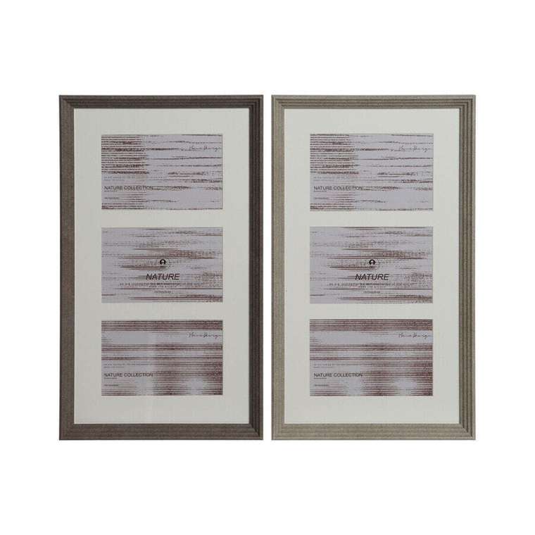 Фоторамка Home ESPRIT Белый Коричневый Серый Стеклянный полистирол город 23 X 3 X 41 cm (2 штук)