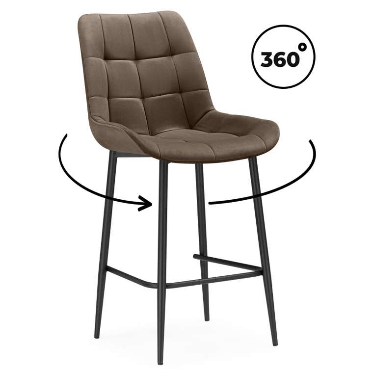 Барный стул Челси 360 коричневого цвета