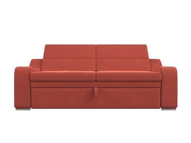 Прямой диван-кровать Медиус кораллового цвета