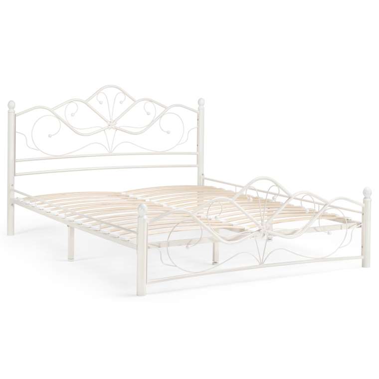 Кровать с основанием Виктори 160х200 белого цвета