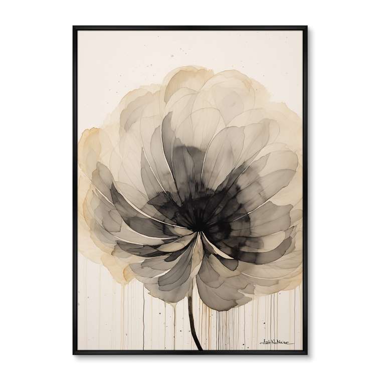 Репродукция картины Flower in monochrome, 2024г.