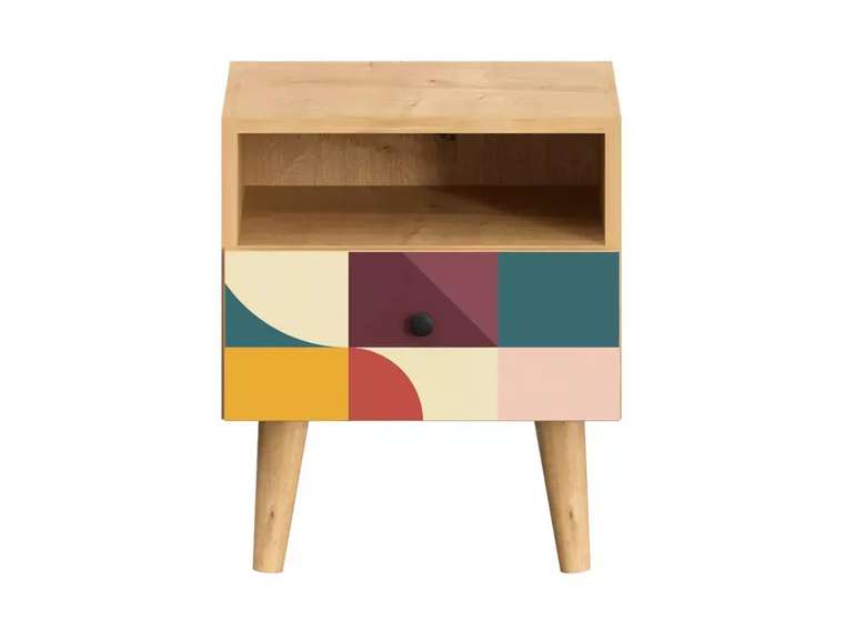 Тумба прикроватная Frida с принтом love на деревянных ножках