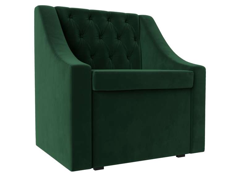 Кресло Мерлин с ящиком зеленого цвета