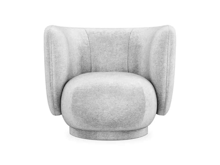 Кресло Lucca вращающееся светло-серого цвета