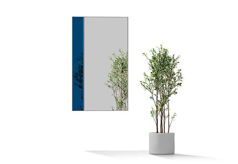 Зеркало Диви с синей вставкой