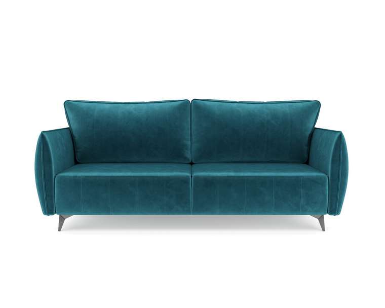 Прямой диван-кровать Осло сине-зеленого цвета