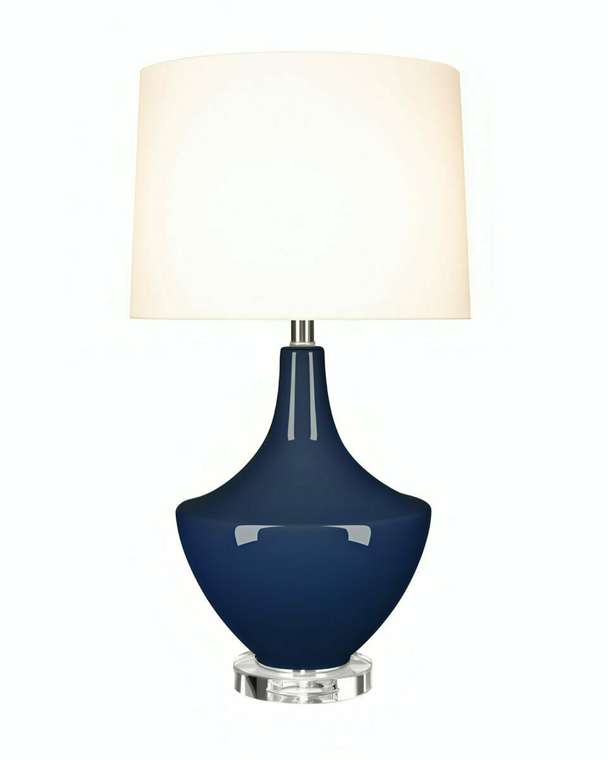 Настольная лампа Милис бело-синего цвета