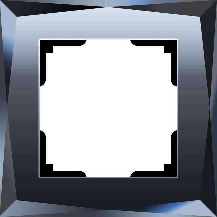 Рамка Diamant на 1 пост черного цвета