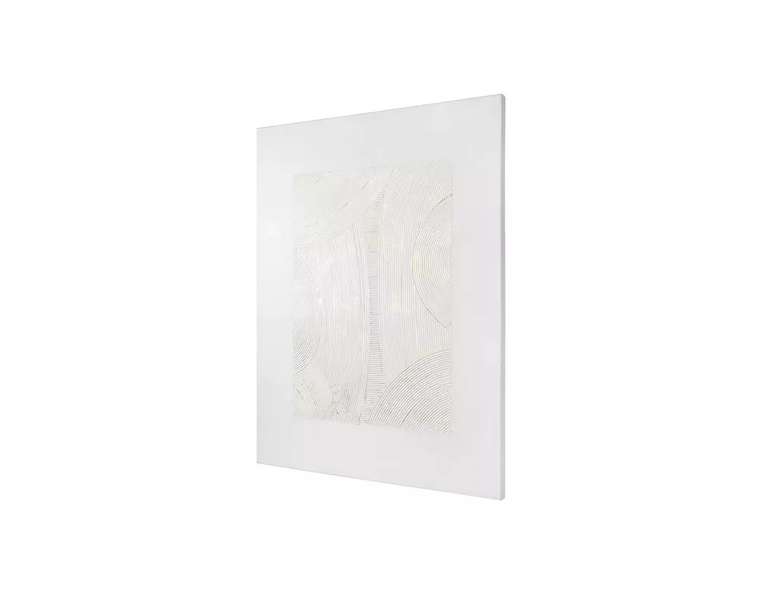 Фактурное панно Textured White 75х100 белого цвета