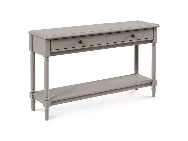 Стол консольный Blues серого цвета с черными ручками 