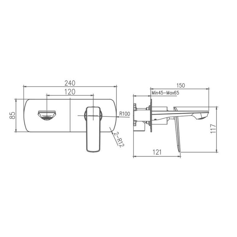 Смеситель для раковины Haiba HB80548-8 белого цвета