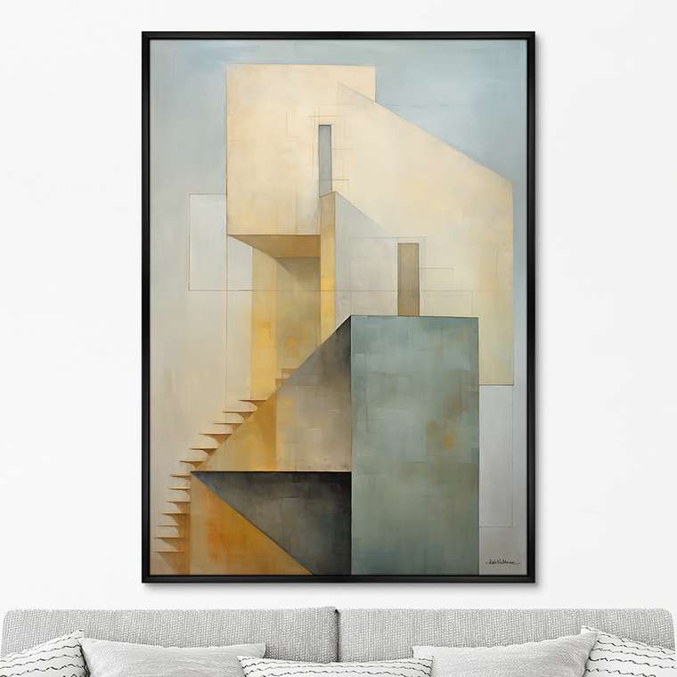 Репродукция картины Buildings, early morning, No 1, 2024г.