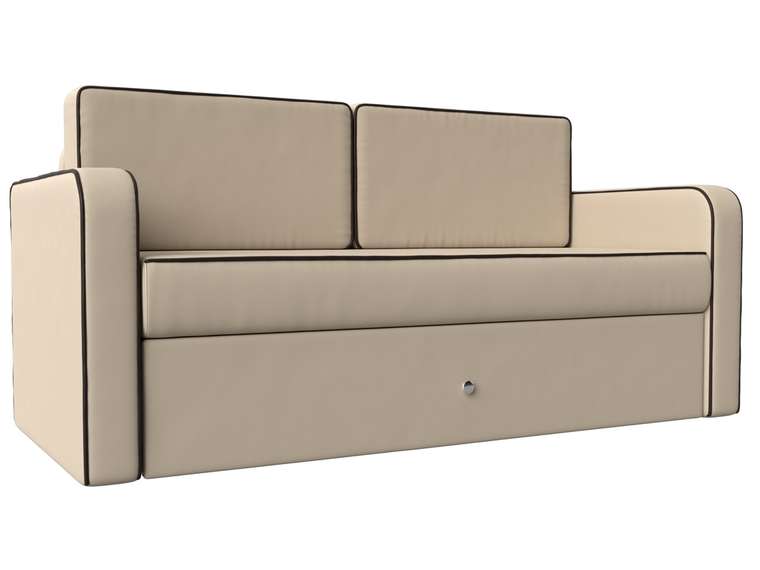Детский диван-кровать Смарт бежевого цвета (экокожа)