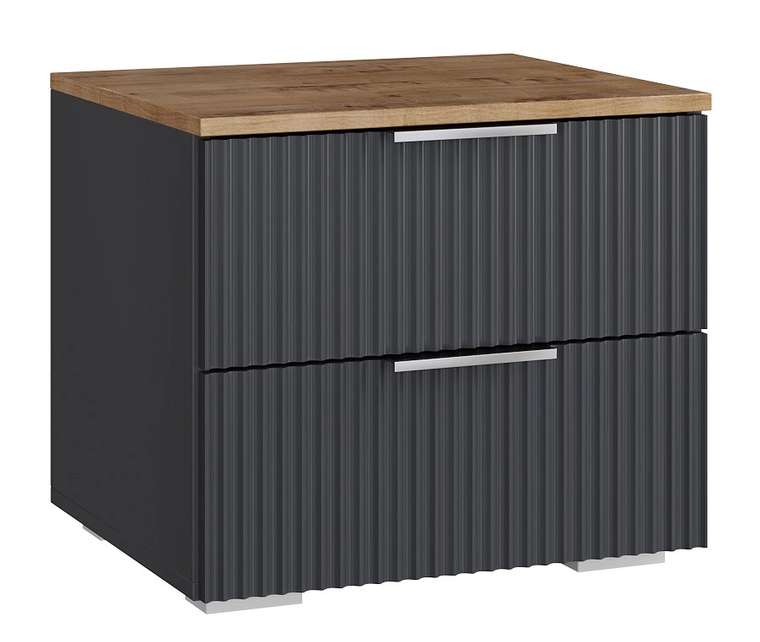 Тумба прикроватная Ингрия 2 графитового цвета