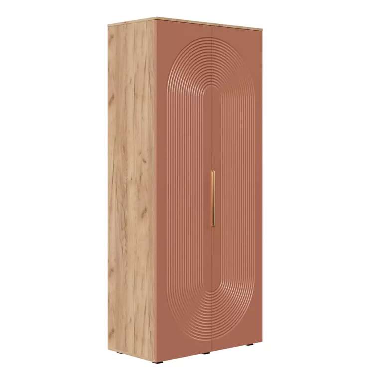 Распашной шкаф Ингрия Luxe 6 терракотового цвета