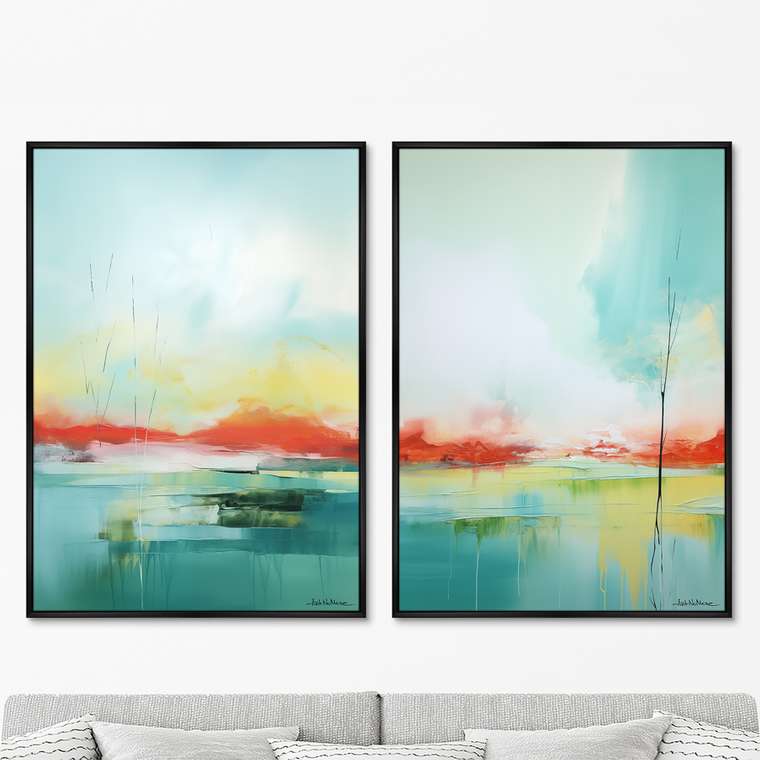 Набор из двух репродукций картин Landscape Collection, Awakening, 2024г.