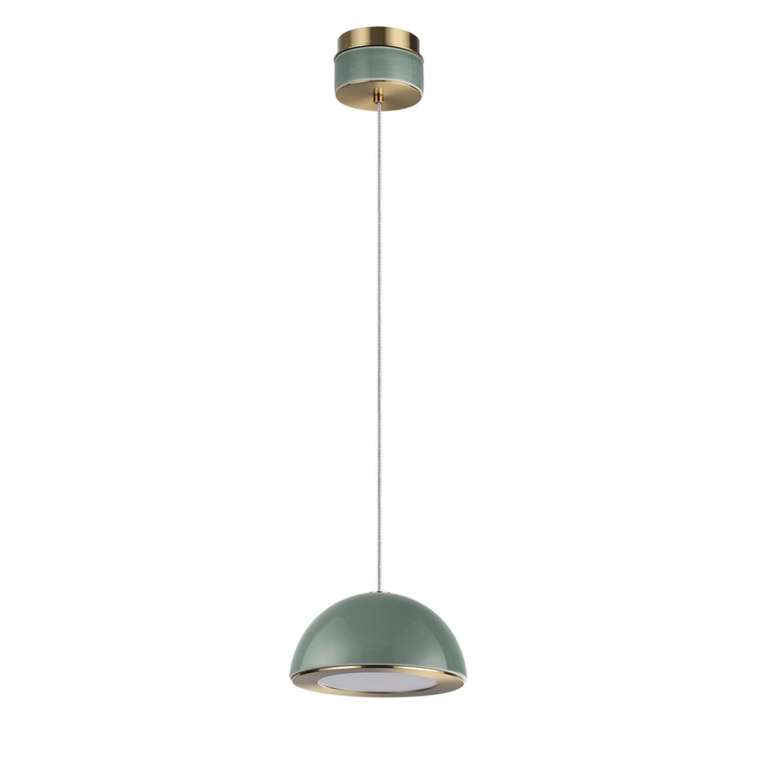 Подвесной светильник светодиодный Odeon Light Lulu 5452/6L светлая бронза/зеленый/металл/керамика/акрил LED 6W 3000K