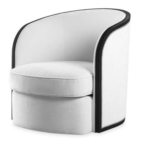 Кресло Fenton бело-черного цвета