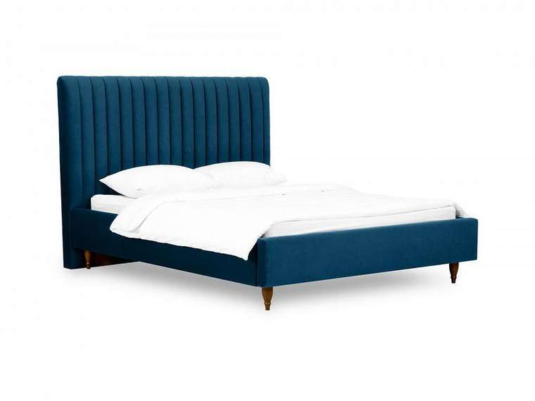 Кровать Dijon 160х200 синего цвета