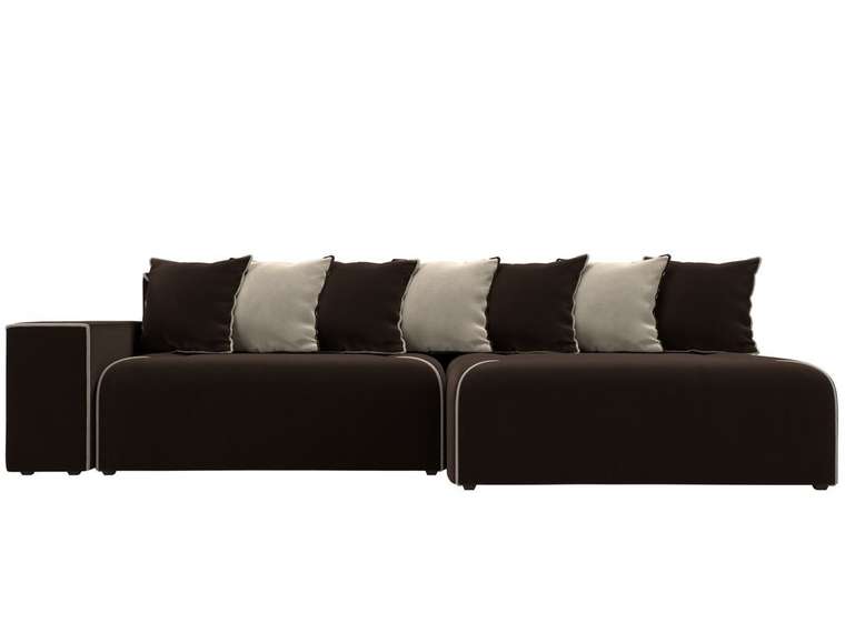 Угловой диван-кровать Кёльн коричневого цвета правый угол