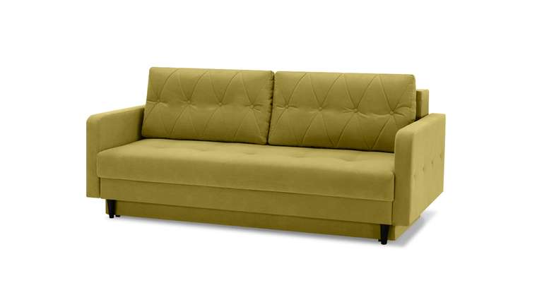 Прямой диван-кровать Бостон Лайт желто-зеленого цвета